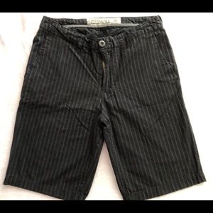Aeropostale Men’s Black Pinstriped Dress Shorts